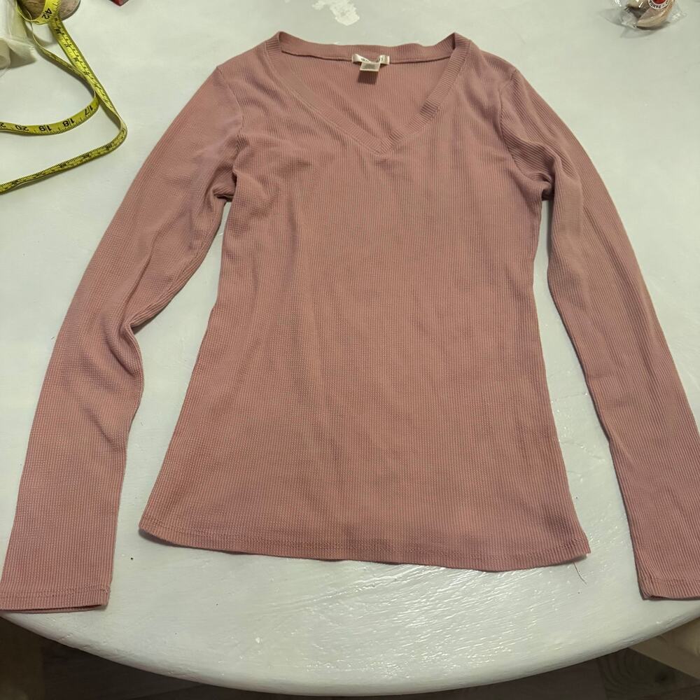Pink Long sleeve knit top dressy business casual sz M